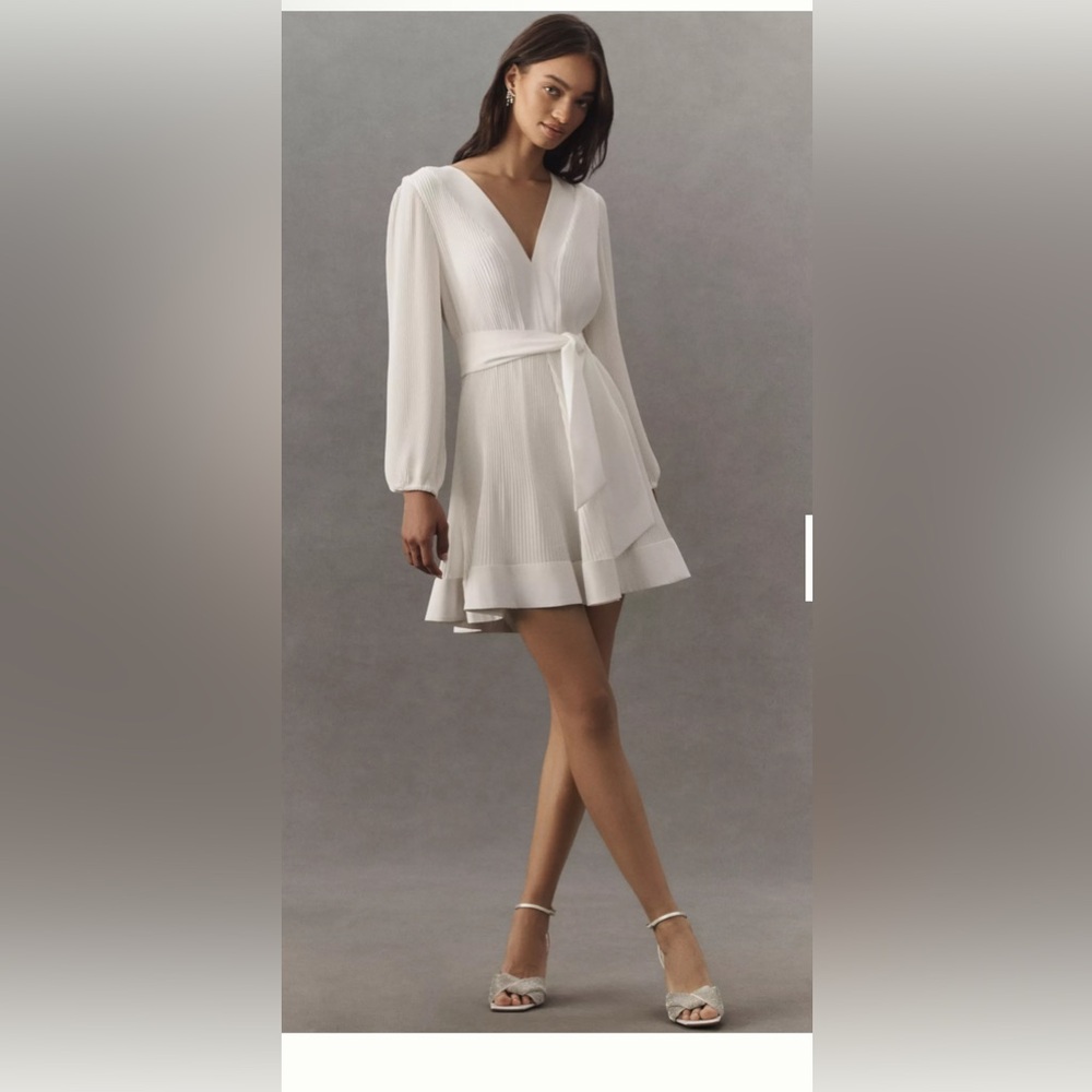 Milly White Long Sleeve Dress